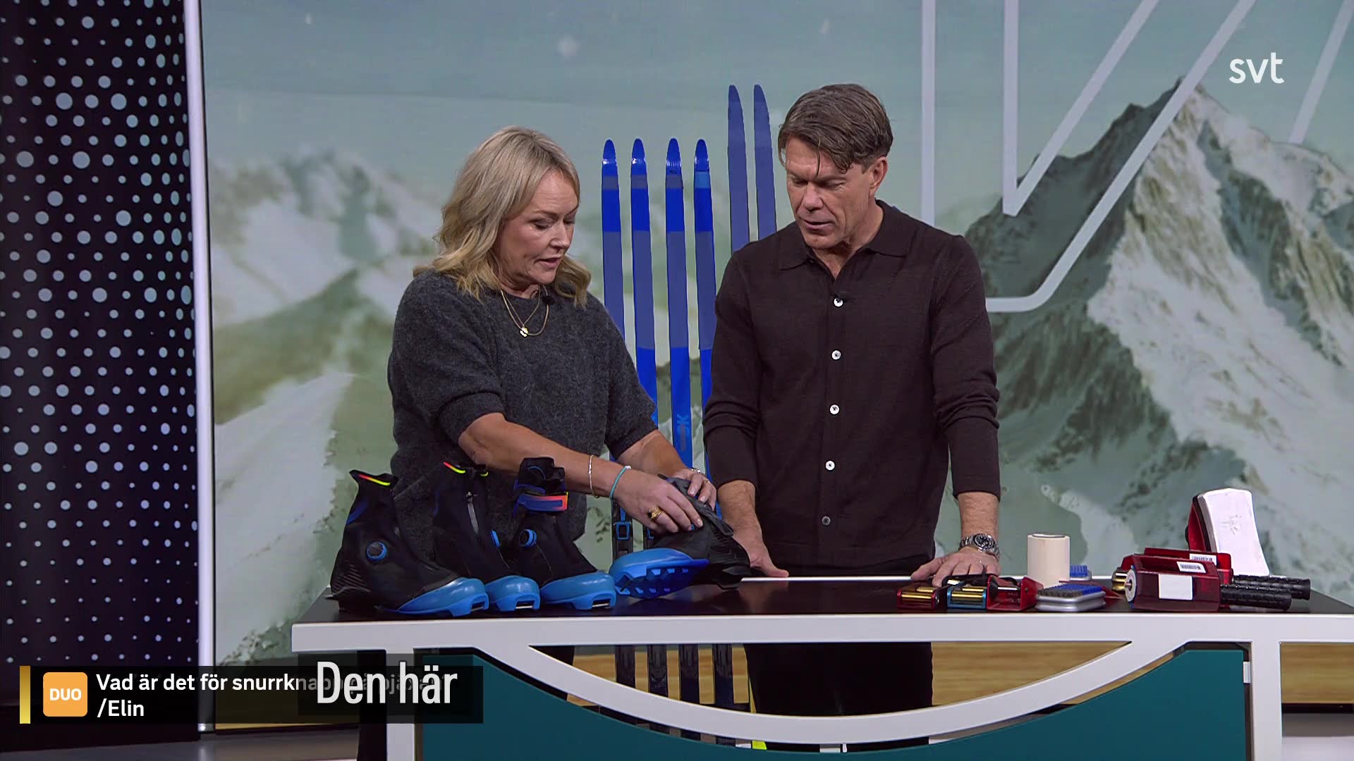Vad är det för snurrknapp på pjäxorna?